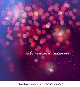 abstract bokeh colorful glowing space background