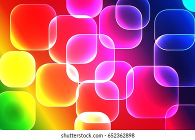 Abstract bokeh colorfully rectangle