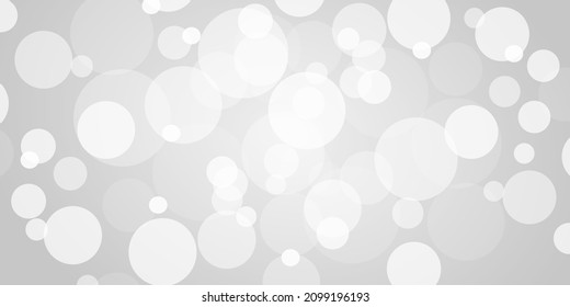 Abstract Bokeh Defocused Light Background. Blurry Effect Grey Back Drop. Vector Illustration. 