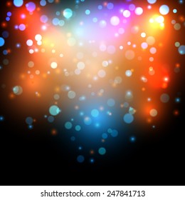 Abstract bokeh effect background. Vector illustration