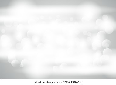 Abstract . Bokeh effect. Blurred defocused lights white background. vector