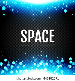 Abstract Bokeh Effect. Explosion Background with Light. Power & Light Design. Vector illustration