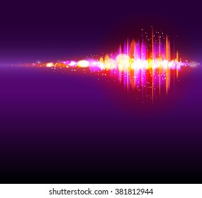 Abstract bokeh equalizer background. Vector illustration