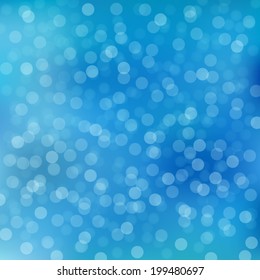abstract bokeh and lens flare pattern on blue sky background (vector)