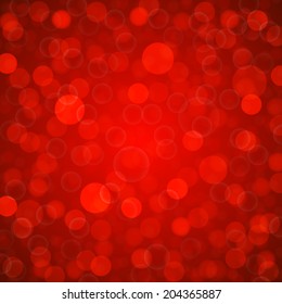 abstract bokeh and lens flare pattern on red background(vector)