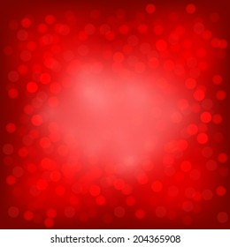 abstract bokeh and lens flare pattern on red background(vector)
