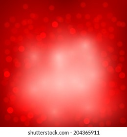 abstract bokeh and lens flare pattern on red background(vector)