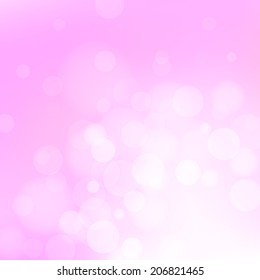 abstract bokeh and lens flare pattern on pink background(vector)