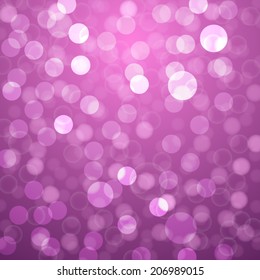 abstract bokeh and lens flare pattern on pink background(vector) 