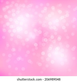 abstract bokeh and lens flare pattern on pink background(vector) 
