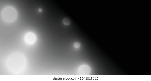 Abstract bokeh light. Black and white blurred Shiny Bokeh Background. Defocused blurred lights. EPS vector illustration