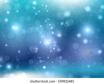 Abstract bokeh light blue background.