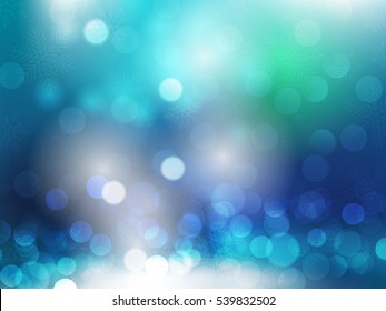 Abstract bokeh light blue background.