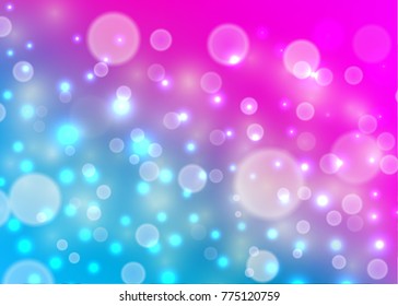 Abstract bokeh light blurred circles on colorful background