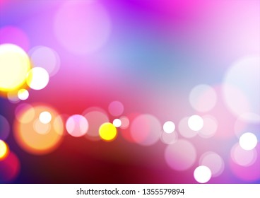 Abstract bokeh light with blurred colors background. Vector Eps10