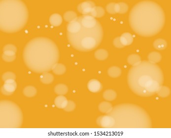 Abstract bokeh light effect with orange yellow background, bokeh texture, bokeh background, vector image for graphic design.