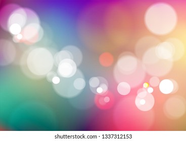 Abstract bokeh light on blurred colorful background. Vector Eps10