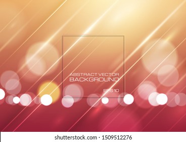 Abstract bokeh light on colorful background. Vector Eps10