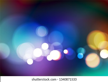 Abstract bokeh light on colors background. Vector Eps10