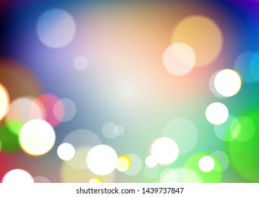 Abstract bokeh light on colors background. Vector Eps10
