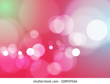 Abstract Bokeh Light Pink Background, Vector Illustration