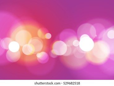 Abstract Bokeh Light Purple Background, Vector Illustration