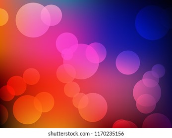 Abstract Bokeh Light Vintage Background, Vector Illustration