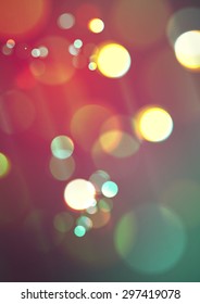 Abstract Bokeh Light Vintage Background, Vector Illustration
