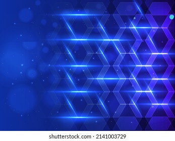 Abstract Bokeh Lighting Effect Background With Zigzag Lines.