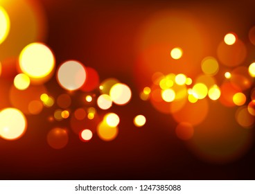 Abstract Bokeh Lights Background, Vector Illustration
