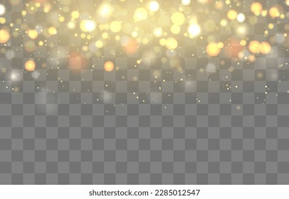 Abstract bokeh lights design. Blurred light element isolated on png. Soft bokeh and lights isolated on transparent background. Vector illustration