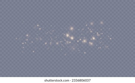 Abstract bokeh lights isolated on transparent background for Christmas and New Year illustrations. Vector