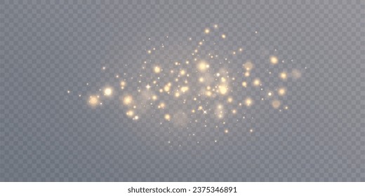 Resumen de las luces de bokeh aisladas en un fondo transparente para las ilustraciones de Navidad y Año Nuevo. Vector