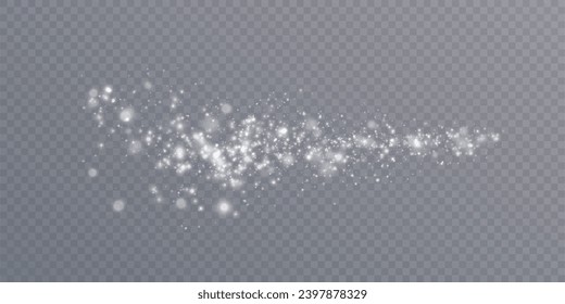 Abstract bokeh lights isolated on transparent background for Christmas and New Year illustrations. Vector	
