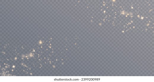 Abstract bokeh lights isolated on transparent background for Christmas and New Year illustrations. Vector	
