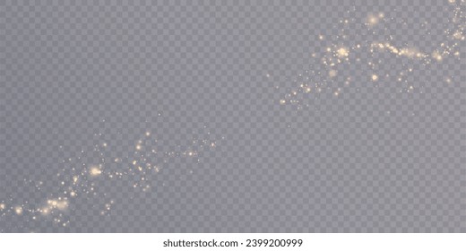 Abstract bokeh lights isolated on transparent background for Christmas and New Year illustrations. Vector	
