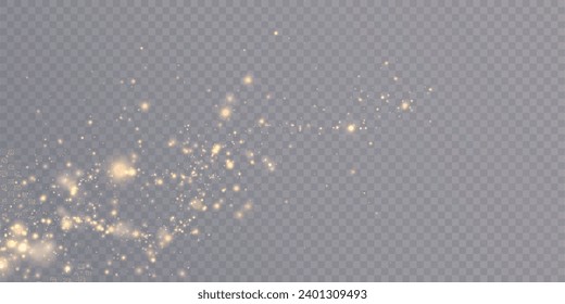 Abstract bokeh lights isolated on transparent background for Christmas and New Year illustrations. Vector	
