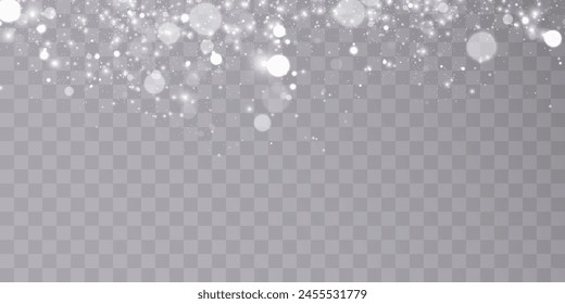 Abstractas luces bokeh aisladas sobre fondo transparente para Navidades e ilustraciones de Año Nuevo. Vector	
