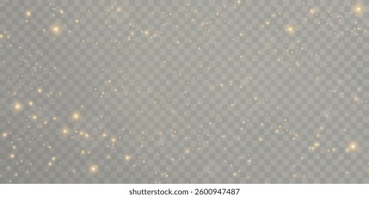 Abstract bokeh lights isolated on transparent background for Christmas and New Year illustrations. Vector	