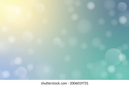 Abstract bokeh lights ocean with soft light background illustration