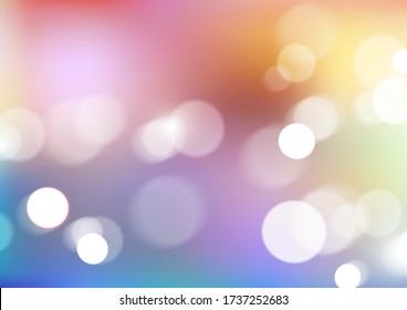 Abstract bokeh lights on blurred colors background. Vector Eps10