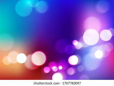 Abstract bokeh lights on colorful background. Vector Eps10