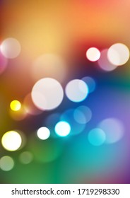 Abstract bokeh lights on colorful background. Vector Eps10