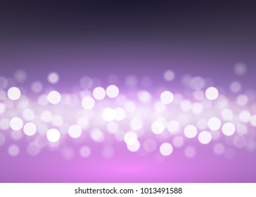 Abstract bokeh lights on the lilac background, vector illustration