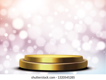 Abstract bokeh lights with soft light background illustration
