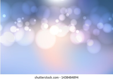 Abstract bokeh lights with soft light background illustration