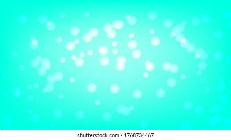 Resumen Luces de Bokeh con luz suave sobre fondo verde pastel, ilustraciones vectoriales para diseño gráfico, fondo navideño, sitio web o banner, conceptos, colores relajantes y atmósfera