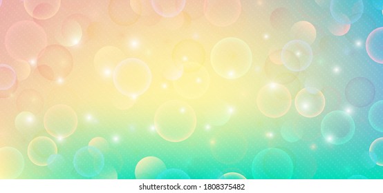 Resumen de las luces de bokeh con ilustración de fondo de luz suave. Elegante fondo de textura de luces de boquilla borrosas. Fondo de las luces de brillo de colores pastel. desenfocado