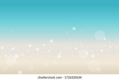 Abstract bokeh lights with soft pastel beach background illustrations
