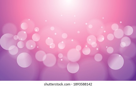 Abstract bokeh lights with soft pink light background illustration, backdrop.